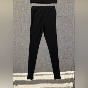 Year of Ours Black Ribbed Leggings